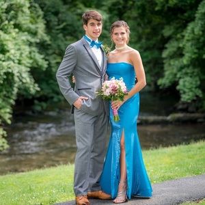 Sherri Hill 52961 Strapless Mermaid Lace Up Dress